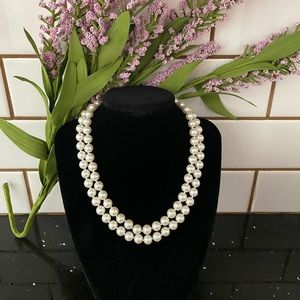 Vintage Double Pearl (faux ?) Necklace